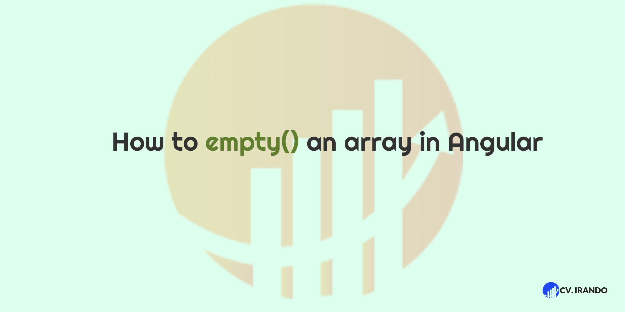How to empty an array in angular